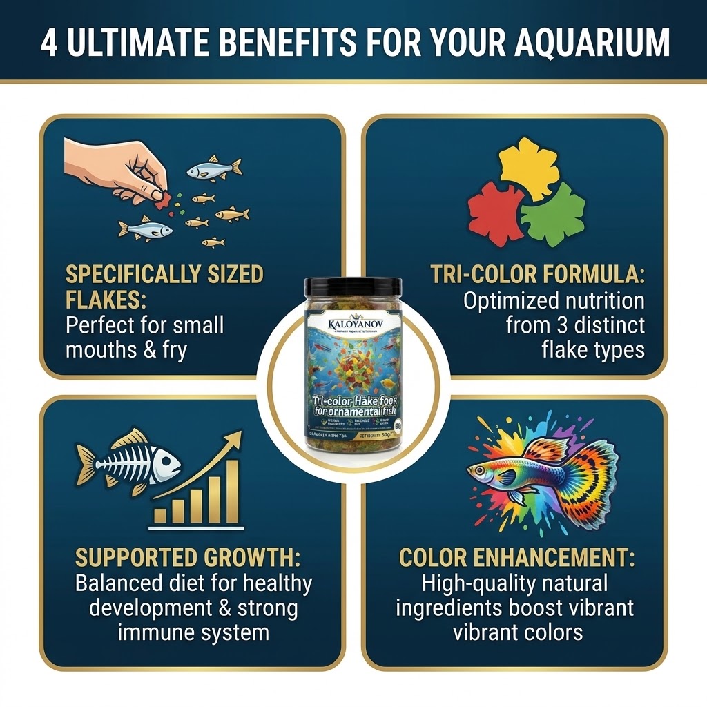Tri-Color Aquarium Fish Food F - Aquarium Fish Medicine review and price